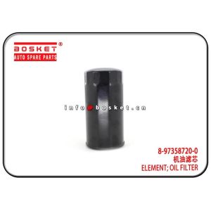 China 8-97358720-0 8973587200 Oil Filter Element For ISUZU 4JJ1 TFR 842199000 on sale