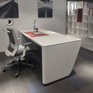 Luxury White Mdf CEO Ergonomic Executive Manager Desk With Drawers
