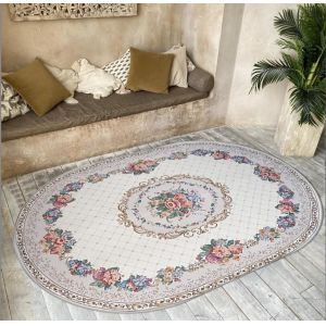 Bohemian Style Ellipse Crystal Velvet Living Room Floor Carpets 160*230cm For