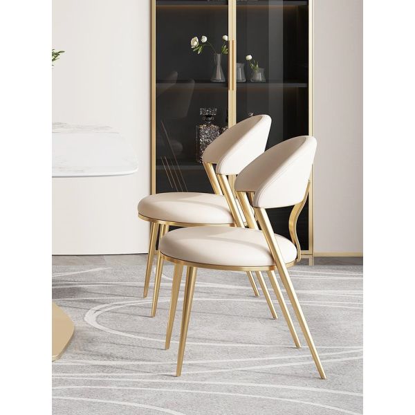 Quality Modern Stainless Steel Luxury Dining Chairs With Fleece OEM ODM wholesale