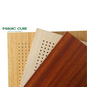 Solid Wood Core Material Noise Reduction Wooden Perforated Board for Wall and