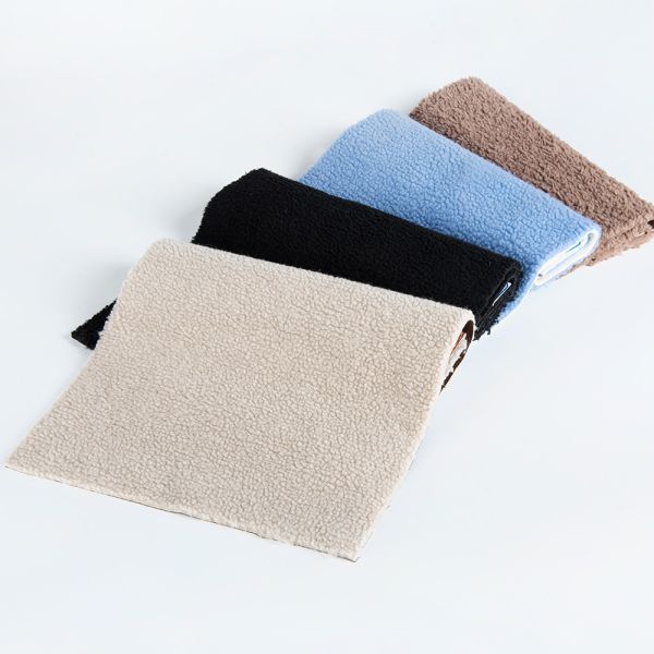 Quality Customizable Yarn Count 100% Polyester Sherpa Fleece Teddy Bonded Suede Knitted Fabric wholesale