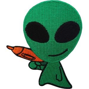 Alien Embroidered Iron On Patches NASA Space UFO Martian Badge For Jacket