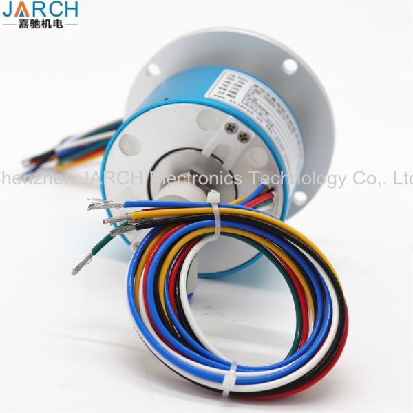 Quality Stainless Steel Electrical Rotary Union 360 Degree Rotating 250RPM 5A 6 Circuits wholesale