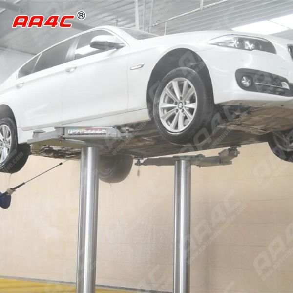 AA4C inground 2 post lift inground two post car lift pit installed 2 post auto hoist