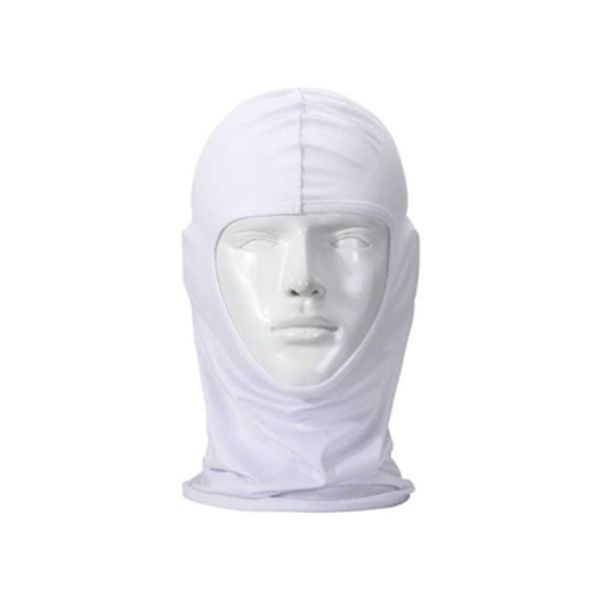 Quality Face Shield Balaclava Face Mask White Color Fire Resistant Knitted Fabrics wholesale