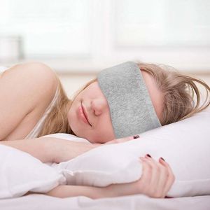 Ultra Soft Gray Memory Foam Eye Mask For Relaxation Spa Adjustable Strap Design