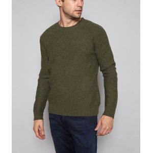 80 Lambswool 20 Nylon Knitted Pullover Mens , Chunky Pullover Sweater With