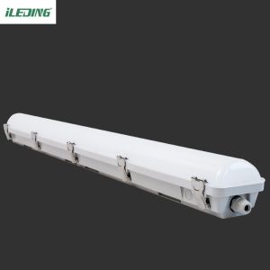 Grey Polycarbonate Closing Clips 4FT 46W LED Vapor Tight Light Fixture for