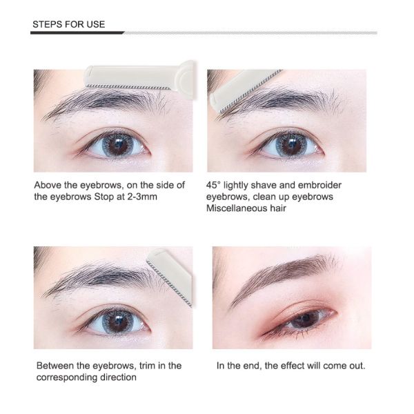 White Stainless Steel Lady Razor SS 18*4*2 Cm Flexible Eyebrow Trimmer