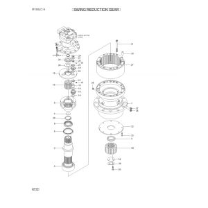 Small Excavator R160LC-9 R210LC-9 Swing Reduction Assy 31Q6-10140 Swing Gearbox