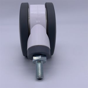 Swivel Thread Medical PU Caster Wheel 3" For Hospital Bed