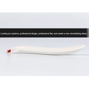 White # 12 Disposable Microblading Pen Hand Tool Needles Attached Manual Eyebrow