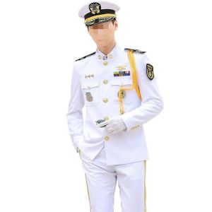 China White Ceremonial Suit for Men Waterproof Formal Uniform on sale