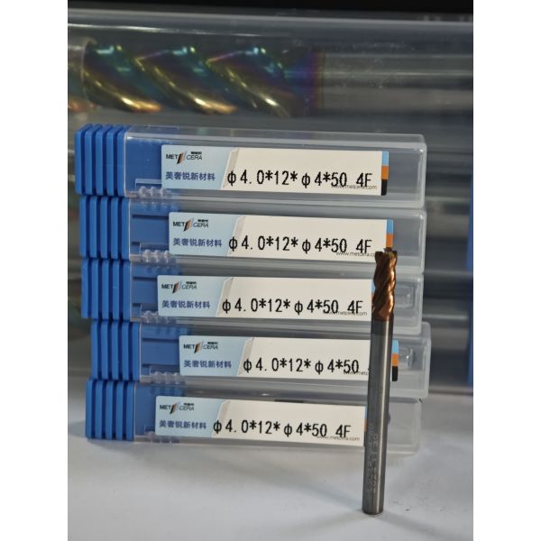 MPE4 Roughing Processing 4F Solid Carbide Flat End Milll 4mm φ4.0 x 12 x φ4 x