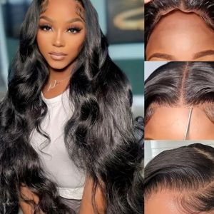 China Glueless Customized Human Hair Wigs Body Wave Front Lace Wig For Sale on sale