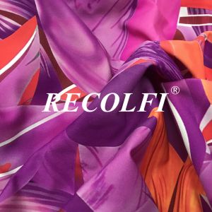 Paisley Printed Waterproof Repreve Swimwear Fabric Subli Cool Technique