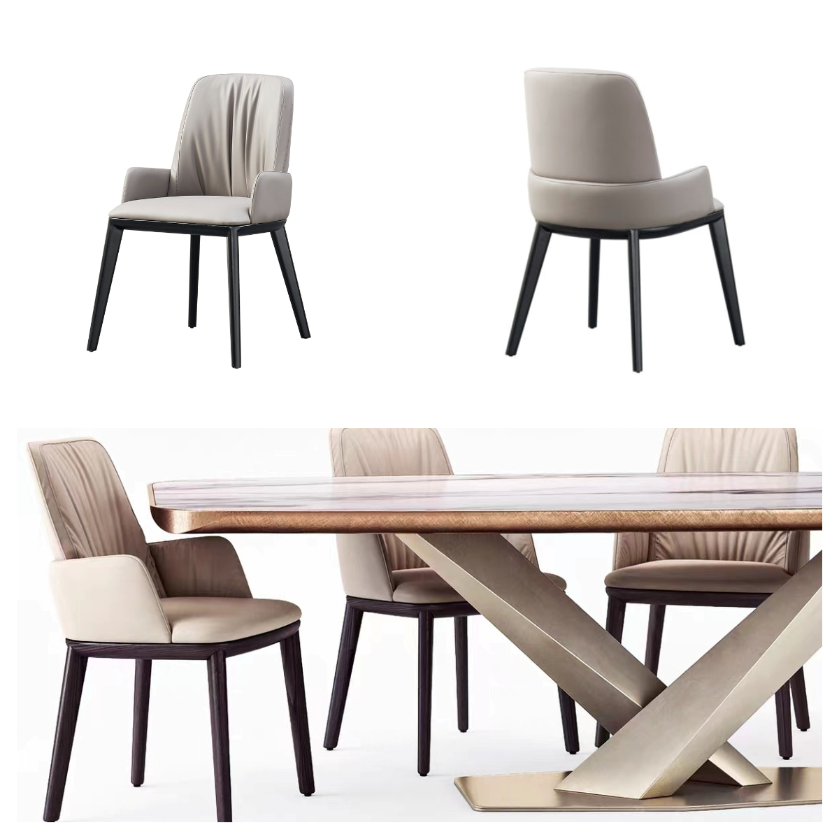 Elegante Comfort Design Italian Style Dining Chairs