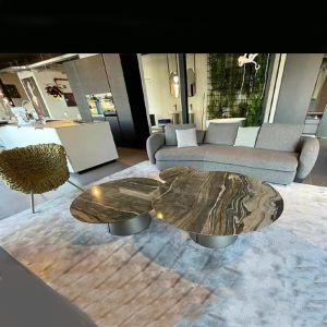 Mystic Trio Marble Ceramic Coffee Table 380mm Height Sophisticated