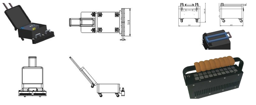 Mobile ECO LED Wood Floor 395nm UV Curing Floor Machines