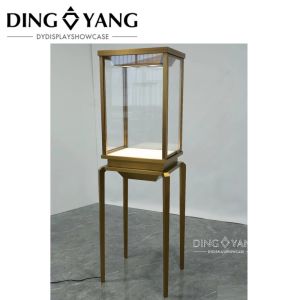 Custom Transparent Tempered Glass Jewellery Display Cabinet Beautiful Firm