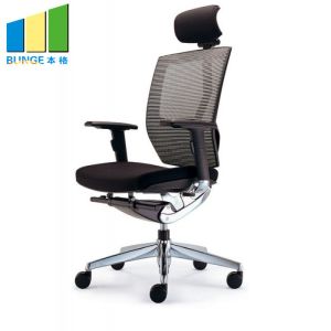 Metal Frame Comfortable Office Mesh Chair / Fabric Office Chair With Nylon