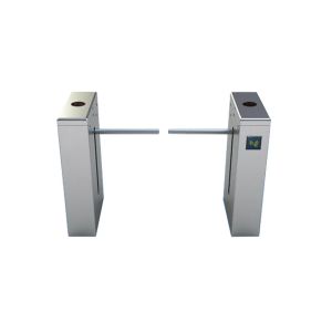 Office Entrance Drop Arm Turnstile SS304 Stainless Steel Half Height With Alarm Function