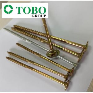 Chipboard Tornillo Type 17 Truss Wafer Head Torx Slotted Chipboard Wood Screw