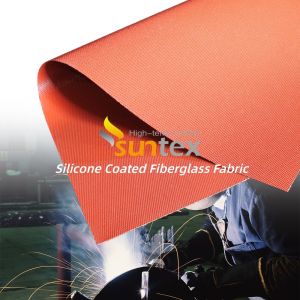Flame Retardant Thermal Insulation Anti-Aging Silicone Coated Fiberglass Fabric