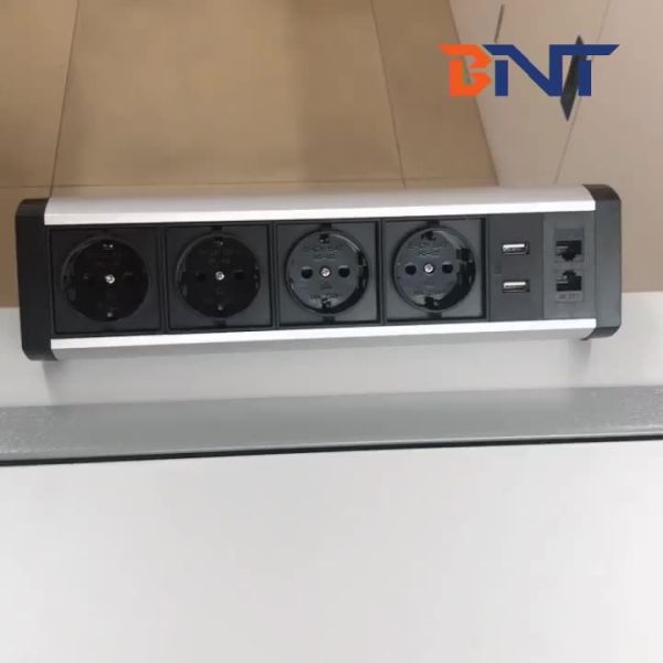 Quality Desk edge mounted removable power strip clamp table socket with double usb wholesale