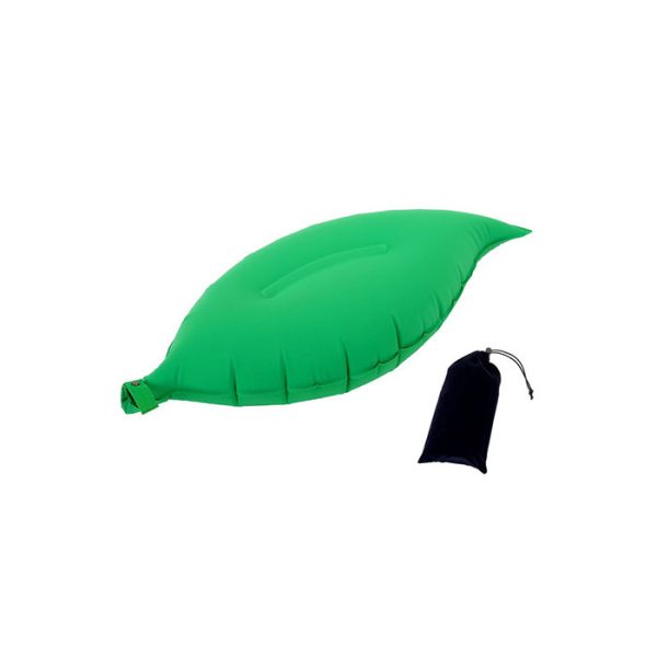 Quality Sleeping Inflatable Travel Pillow Green Leaf Shape Polyester / Cotton Material wholesale