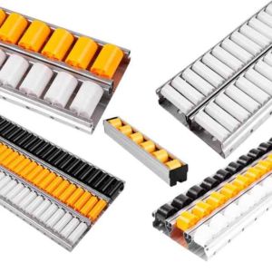 Warehouse Sliding Shelf Rack Flow Rail Plastic Wheels Roller Track Conveyor Load