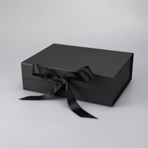 Customizable Ribbon Folding Cardboard Magnetic Gift Box with Recycled Materials
