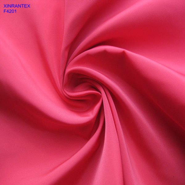 F4201 100% polester imitation memory fabric two tones with wr pu coating for