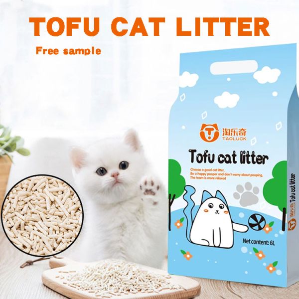 Wholesale Less Scattering Flushable Low Dust & Non-Irritating Odor Inhibition Tofu Cat Litter 10kg / 22lb