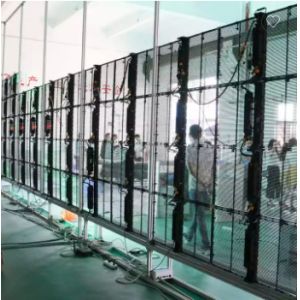 IP43 / IP65 Transparent Led Display Screen Soft Film P2.9-5.2 p3.9-8.9