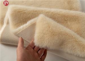 Cheap Imitation Rabbit Plush Faux Fur Fabric Soild Pattern 100% Polyester Back for sale