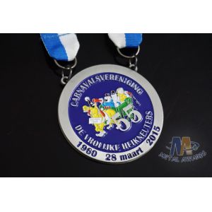 Compact Custom Made Coins Medallions , National Service Medal Circle Shape