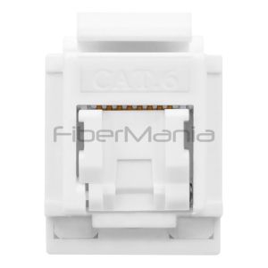 Slim Type White CAT.6 UTP Keystone Jack With Dust Cover Cabling Modular Jacks