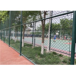 PVC Coated Chain Link Diamond Temporary Mesh Fencing 4.0mm For Boundary