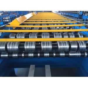 Chain Drive Glazed Tile Roll Forming Machine With Manual Decoiler 2-4m/min