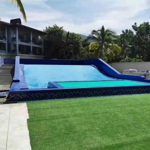 Most Popular Fiberglass Surfing Simulator Single Flow Ride With Waterproof