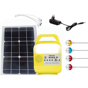 20W / 6V Mini DC Solar Lighting Kit With Rechargeable Lithium Battery Lighting