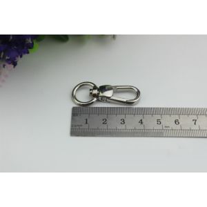 Die casting zinc alloy round eye bolt 12 mm nickel snap hook with hanging