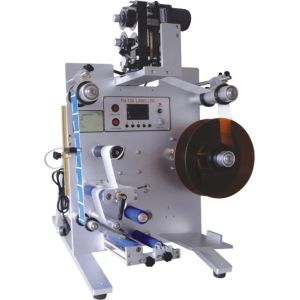 Semi Automatic Vertical Round Bottle Labeler With Date Coding Function