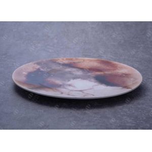 SGS 11 Inch Flat Round Porcelain Dessert Plates With Decals