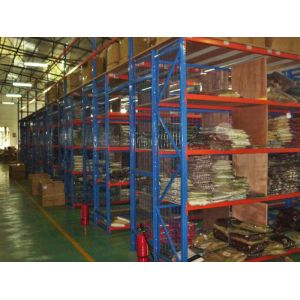 Cold Rolling Steel Pallet Rack Mezzanine , 300kg Catwalk Shelf Supported