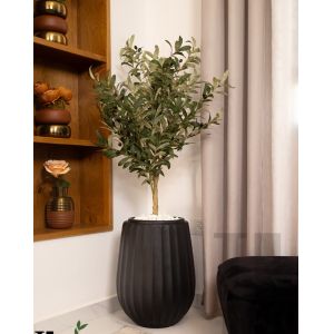 Powder Coated Finish Fiber Clay Planters Fibre Clay Flower Pots