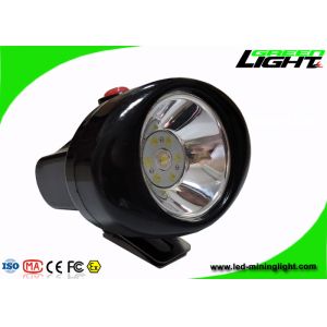 Lightweight Mining Cap Lights 4000 Lux Plug - In Charging With Helmet Bracket