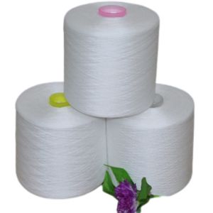 Raw White 100% Polyester Ring Spun Yarn 40s/2 40s/3 made from yizheng fiber